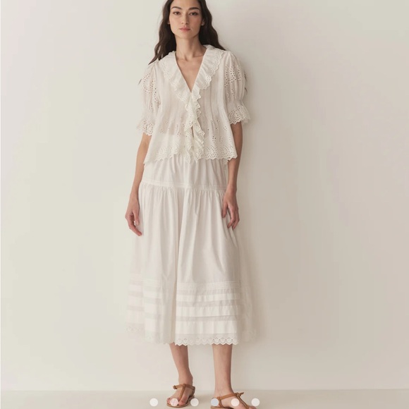 Doen Henri Top in Salt Eyelet - Picture 4 of 7